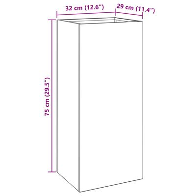 vidaXL Plantenbak 32x29x75 cm cortenstaal