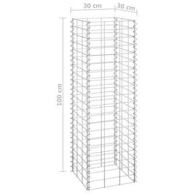 vidaXL Schanskorf plantenbakken 3 st verhoogd 30x30x100 cm ijzer