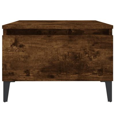 vidaXL Bijzettafels 2 st 50x46x35 cm bewerkt hout gerookt eikenkleurig