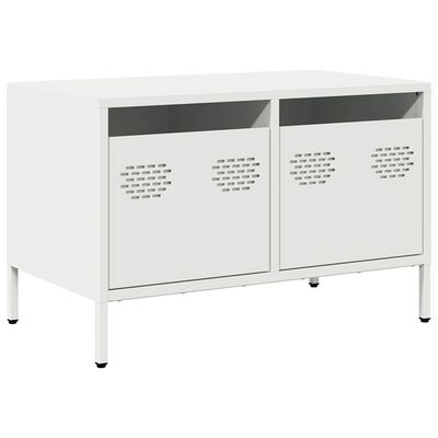 vidaXL Tv-meubel 68x39x43,5 cm koudgewalst staal wit