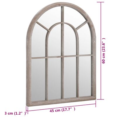 vidaXL Tuinspiegel 60x45 cm ijzer zandkleurig