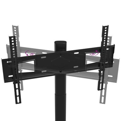 vidaXL Tv-standaard hoekmodel 3-laags voor 32-65 inch zwart