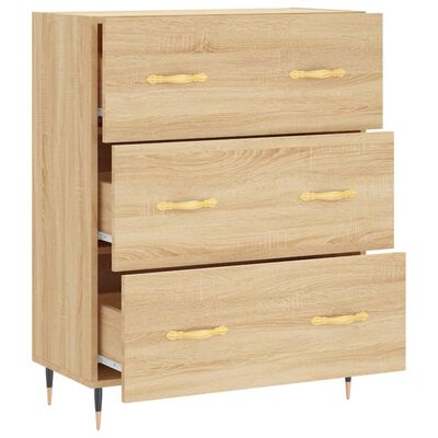 vidaXL Dressoir 69,5x34x90 cm bewerkt hout sonoma eikenkleurig