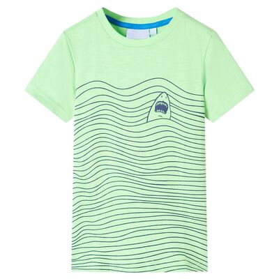 Kindershirt 128 neongroen