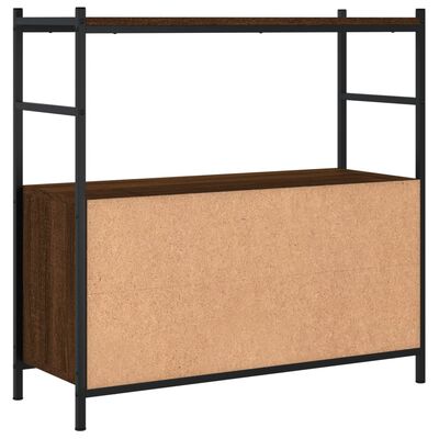 vidaXL Boekenrek 80x30x78,5 cm bewerkt hout en ijzer bruin eikenkleur