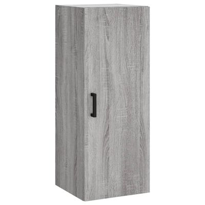 vidaXL Hoge kast 34,5x34x180 cm bewerkt hout grijs sonoma eikenkleurig