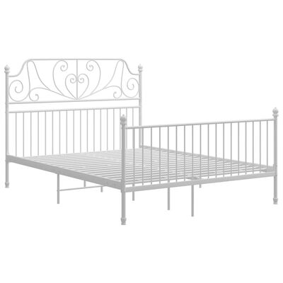 vidaXL Bedframe metaal wit 140x200 cm