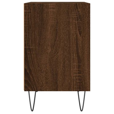 vidaXL Nachtkastjes 2 st 40x30x50 cm bewerkt hout bruin eikenkleur