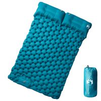 vidaXL Kampeermatras met kussens zelfopblazend 2-persoons blauw