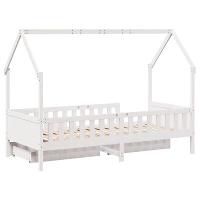 vidaXL Kinderbedframe met lades 80x200 cm massief grenenhout