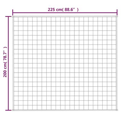 vidaXL Verzwaringsdeken 200x225 cm 9 kg stof grijs