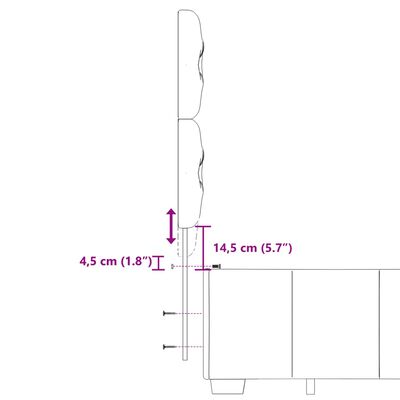 vidaXL Boxspring met matras stof zwart 140x200 cm