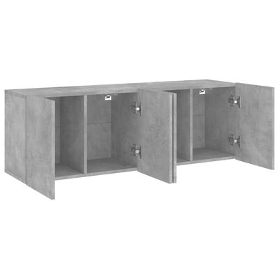 vidaXL Tv-meubels 2 st wandgemonteerd 60x30x41 cm betongrijs