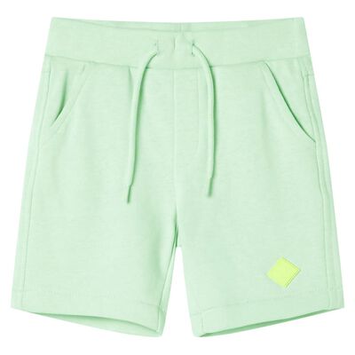 Kindershorts met trekkoord 104 felgroen