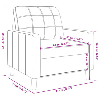 vidaXL Fauteuil 60 cm fluweel blauw