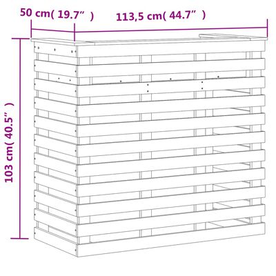 vidaXL Tuinbartafel 113,5x50x103 cm massief douglashout