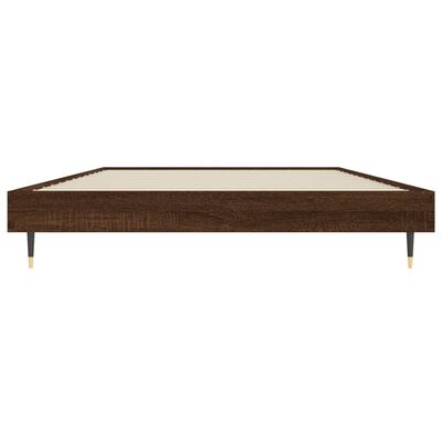 vidaXL Bedframe zonder matras bewerkt hout bruin eikenkleur 100x200 cm