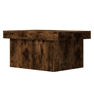 vidaXL Salontafel 80x55x40 cm bewerkt hout gerookt eikenkleurig