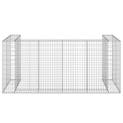 vidaXL Schanskorf voor containers 254x100x110 cm gegalvaniseerd staal