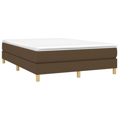 vidaXL Bedframe stof donkerbruin 140x190 cm