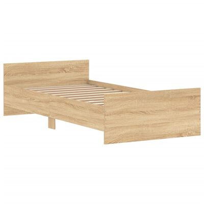 vidaXL Bedframe zonder matras hout sonoma eikenkleurig 100x200 cm