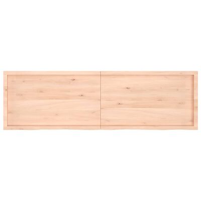 vidaXL Wastafelblad 200x60x(2-4) cm onbehandeld massief hout