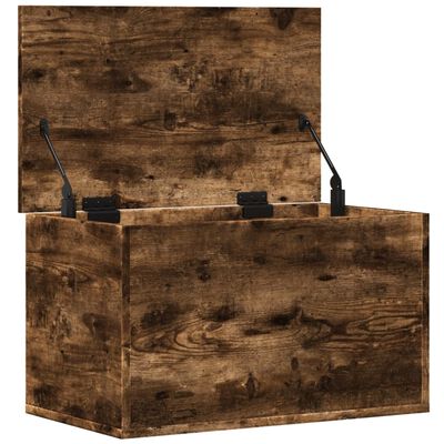 vidaXL Opbergbox 60x35x35 cm bewerkt hout gerookt eikenkleurig