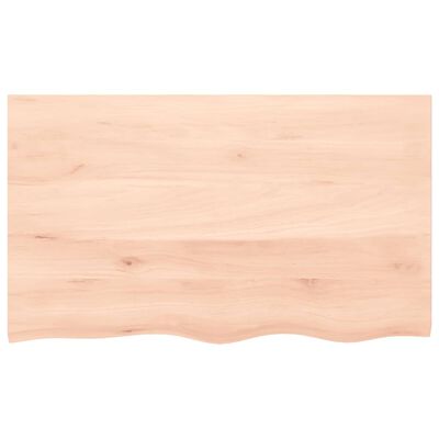 vidaXL Tafelblad 100x60x(2-4) cm onbehandeld massief eikenhout