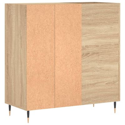 vidaXL Platenkast 84,5x38x89 cm bewerkt hout sonoma eikenkleurig