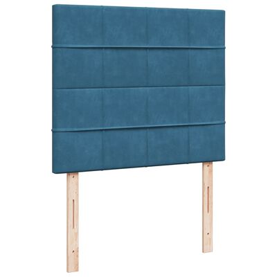 vidaXL Boxspring met matras fluweel blauw 120x190 cm