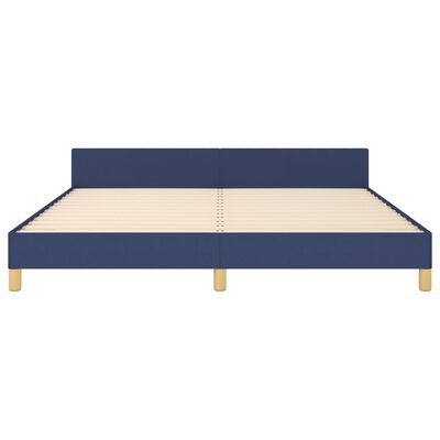 vidaXL Bedframe met hoofdeinde stof blauw 160x200 cm