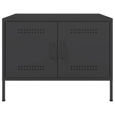 vidaXL Salontafel 68x50x50,5 cm staal zwart