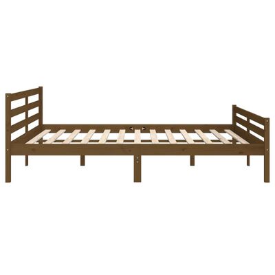 vidaXL Bedframe massief hout honingbruin 200x200 cm