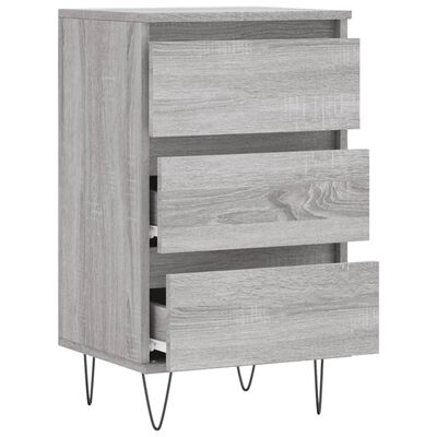 vidaXL Dressoir 40x35x70 cm bewerkt hout grijs sonoma