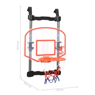 vidaXL Kinderbasketbalset voor deur verstelbaar