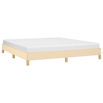 vidaXL Bedframe zonder matras stof crèmekleurig 180x200 cm