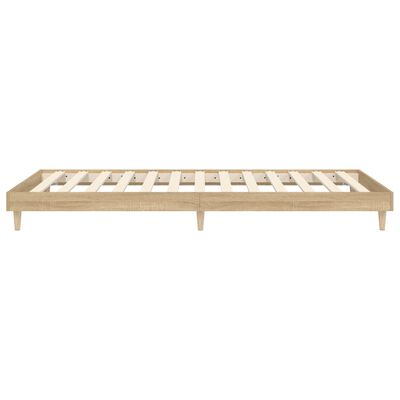 vidaXL Bedframe zonder matras hout sonoma eikenkleurig 75x190 cm