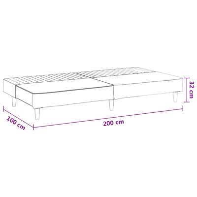 vidaXL Slaapbank 2-zits fluweel donkergrijs