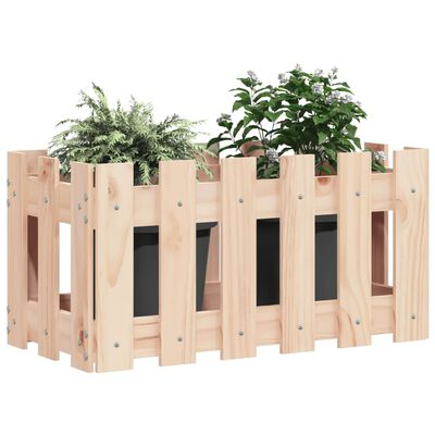 vidaXL Plantenbak met hekontwerp 60x30x30 cm massief grenenhout