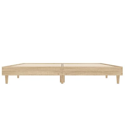 vidaXL Bedframe zonder matras hout sonoma eikenkleurig 120x190 cm