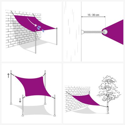 vidaXL Zonnezeil 160 g/m² rechthoekig 2x3,5 m HDPE zandkleurig