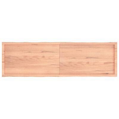 vidaXL Tafelblad natuurlijke rand 180x50x(2-4) cm eikenhout lichtbruin