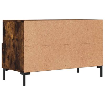 vidaXL Tv-meubel 80x36x50 cm bewerkt hout gerookt eikenkleurig