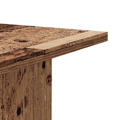 vidaXL Plantenstandaards 2 st 30x30x80 cm bewerkt hout oud houtkleurig