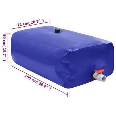 vidaXL Watertank met kraan opvouwbaar 360 L PVC