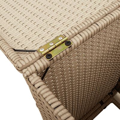 vidaXL Afdekkast voor propaangasfles 40x40x60 cm Poly Rattan beige