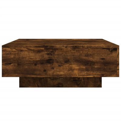 vidaXL Salontafel 80x80x31 cm bewerkt hout gerookt eikenkleurig