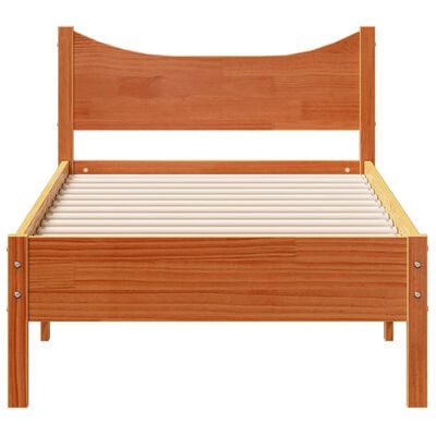 vidaXL Bedframe zonder matras massief grenenhout wasbruin 100x200 cm