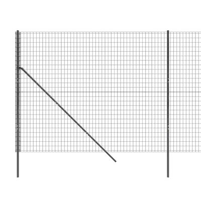 vidaXL Draadgaashek 2x10 m gegalvaniseerd staal antracietkleurig