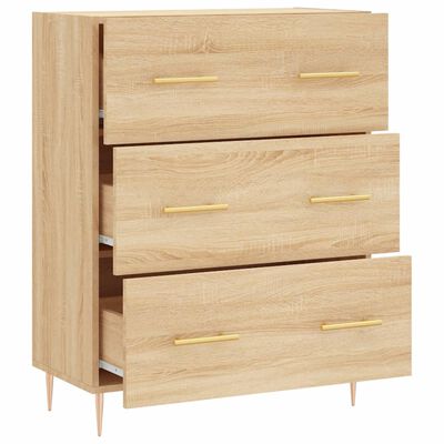 vidaXL Dressoir 69,5x34x90 cm bewerkt hout sonoma eikenkleurig